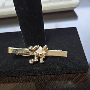 Vintage Gold Bowler Tie Clip